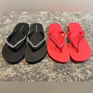 New Set of 2 Flip Flops- Size 6.